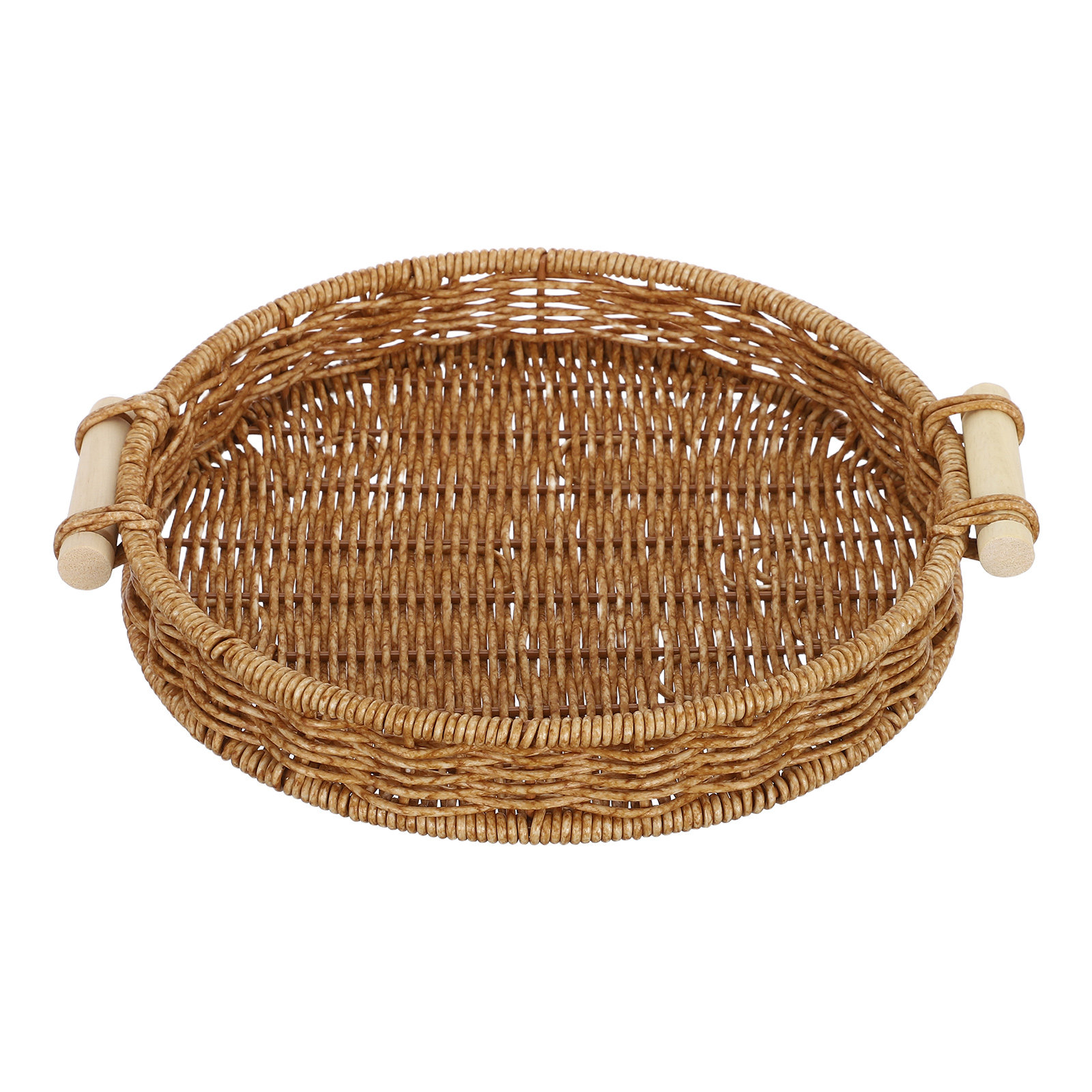 Food Snacks Basket - Imitation Rattan Bread Basket Round Woven
