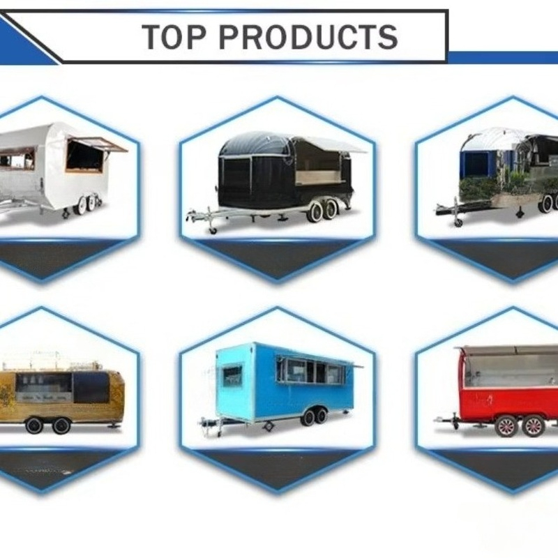 Food Truck With Snacks - Outdoor Street Fast Food Stall Kiosk