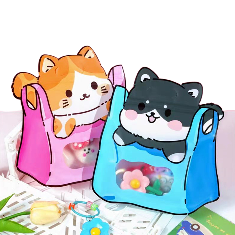 Food Snacks For Kids - Cartoon Self-Sealing Snack Bags Frosted Window