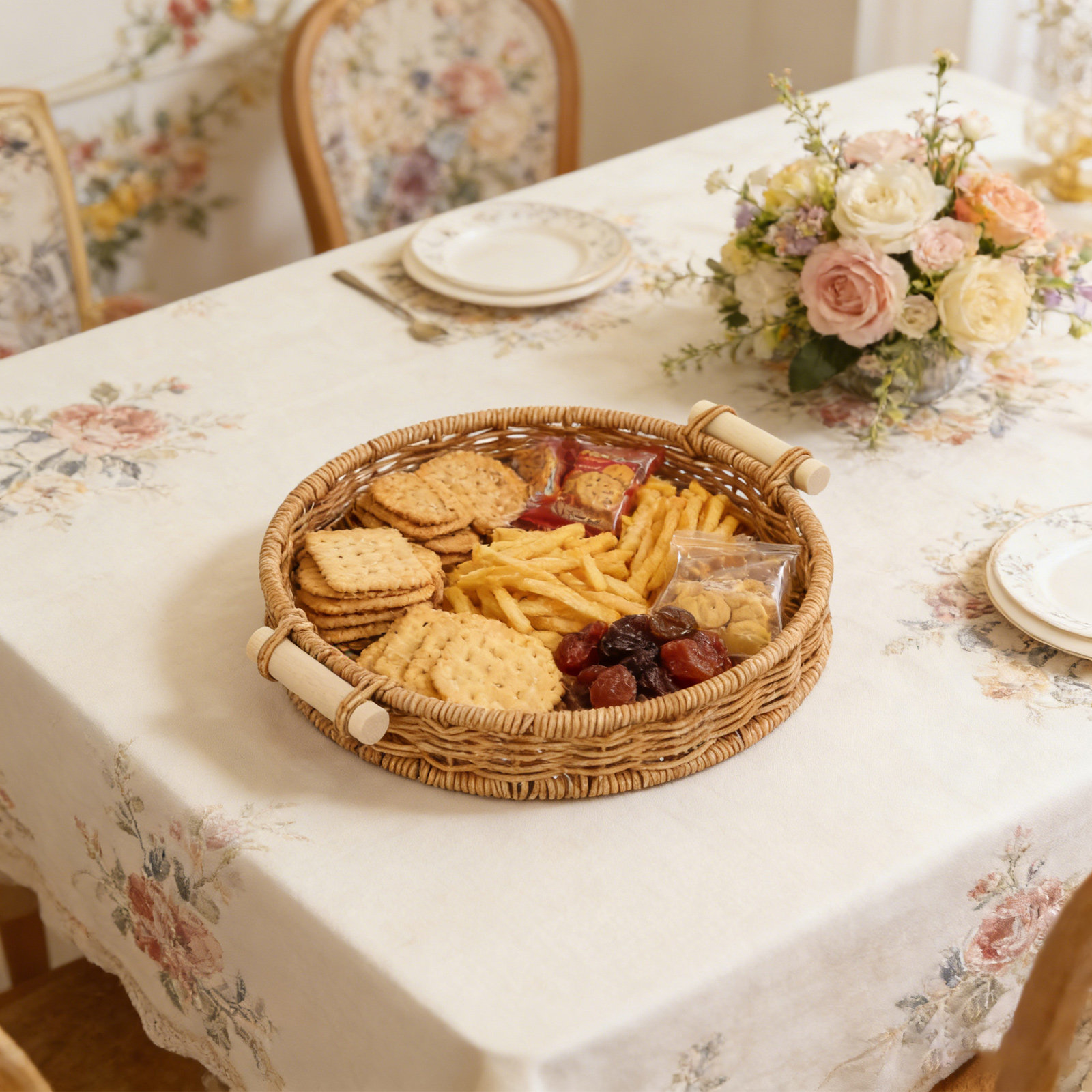 Imitation Rattan Bread Basket  - Food Snacks Basket review and price