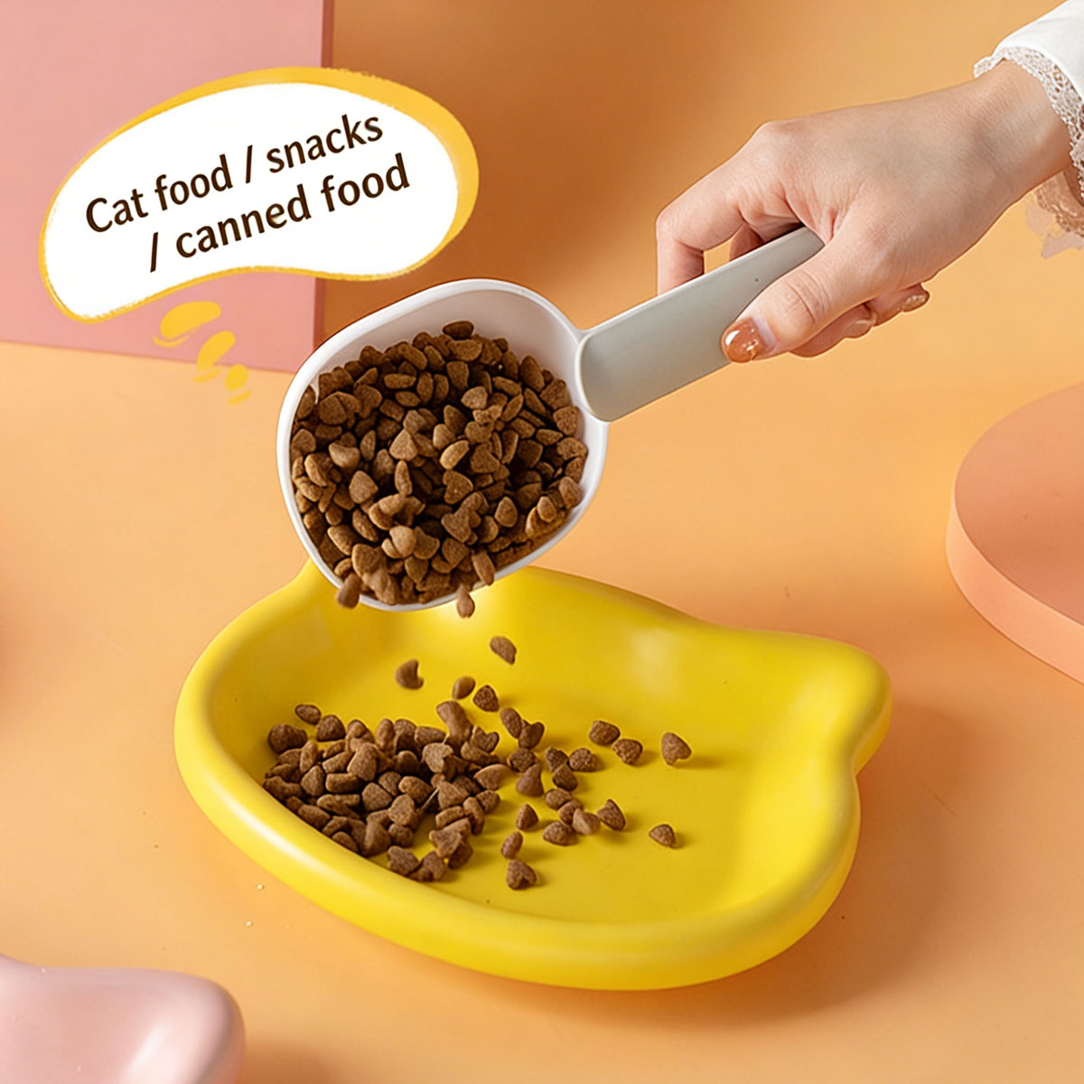 Cute Cat Shape Pet Snack Plate - Food Snacks Options review and price