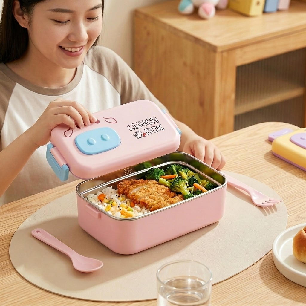 304 Stainless Steel Bento Box  - Food Snacks For Kids review and price
