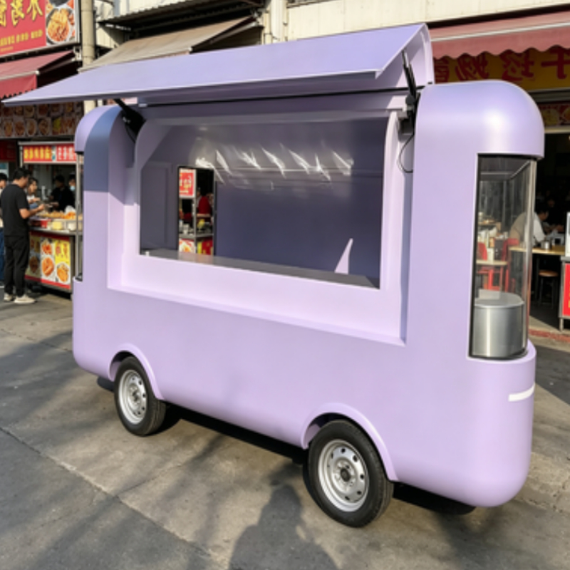 Round Movable Food Trailer Por - Food Truck With Snacks review and price