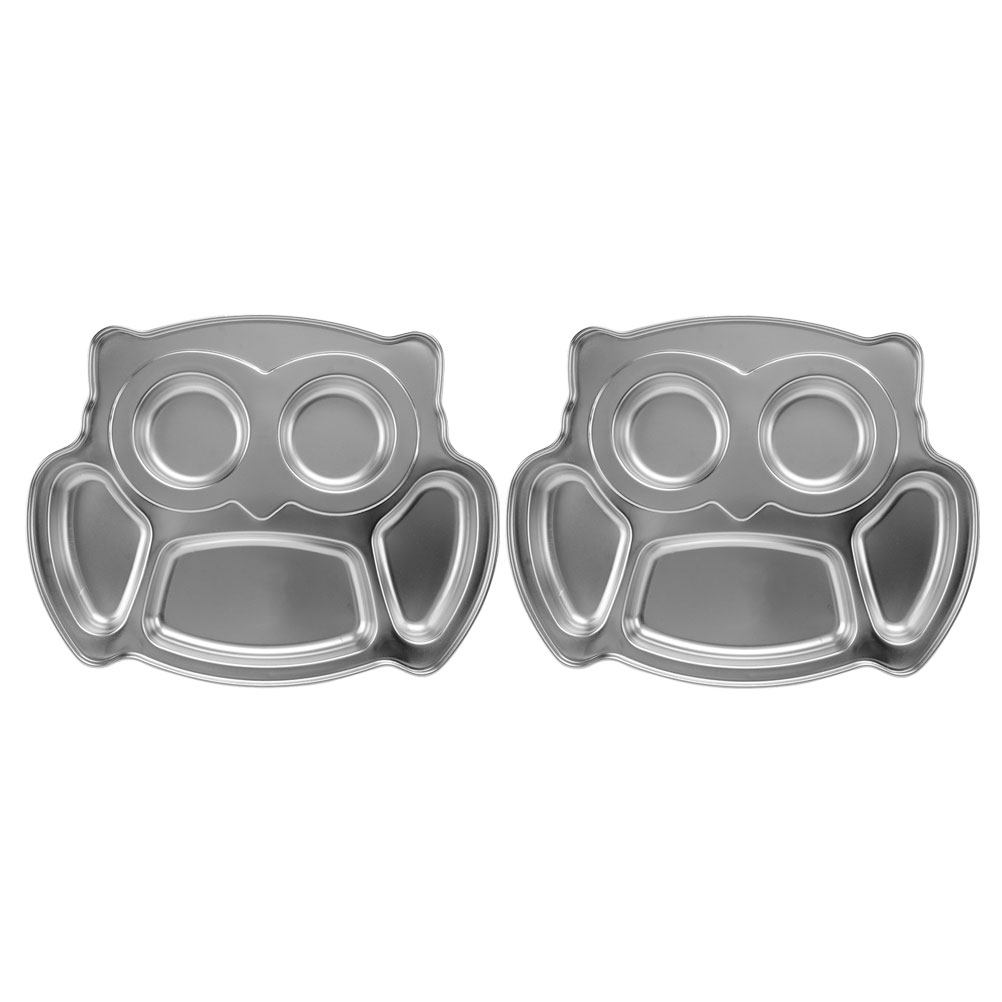 2Pcs Owl Stainless Steel Divid - Food Snacks For Kids review and price